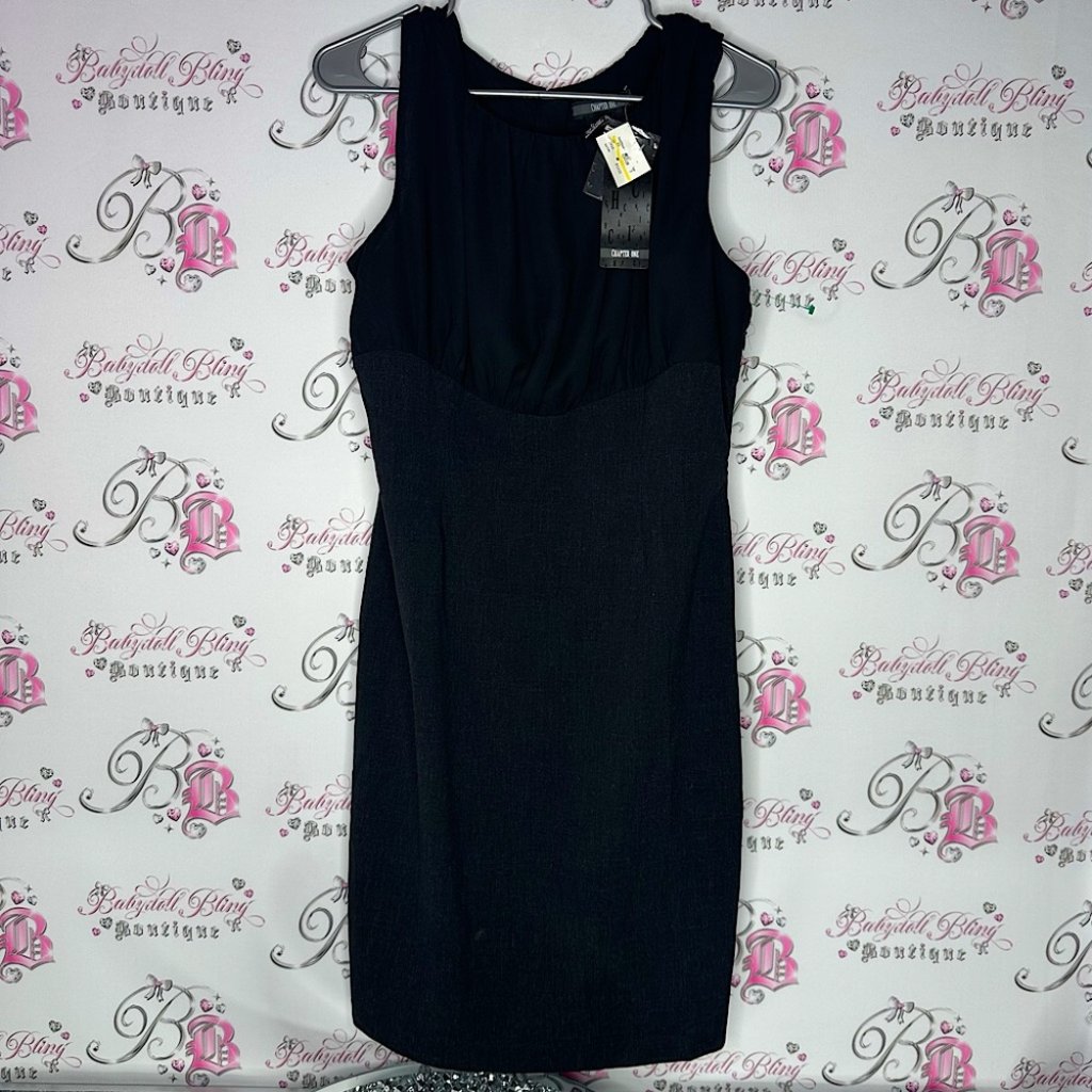 Chapter One Dress Classic Classy Black Elegant Black Sleeveless Dress 2 Tone